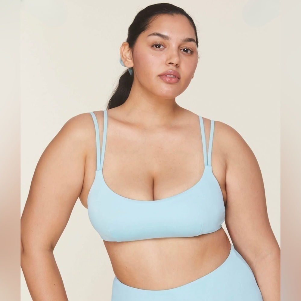 Andie Swim The Rockaway Top & The Cheeky Bottom Glossy EcoNylon In Cabana Size L